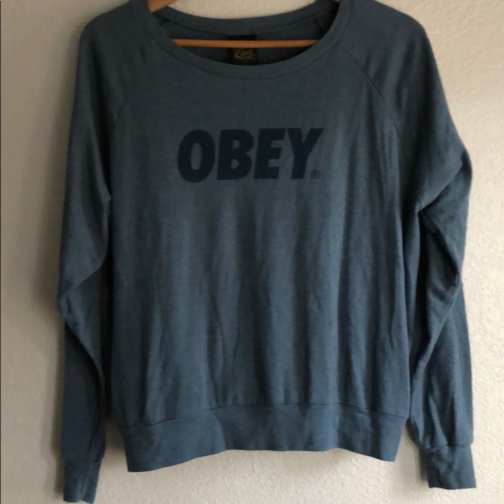 OBEY Blue Crew Neck Sweatshirt